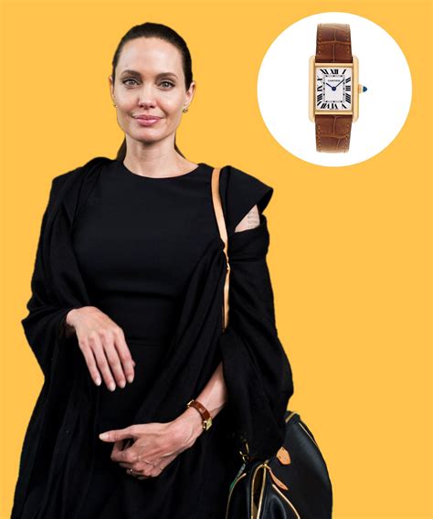 angelina jolie cartier tank watch|cartier's gold tank.